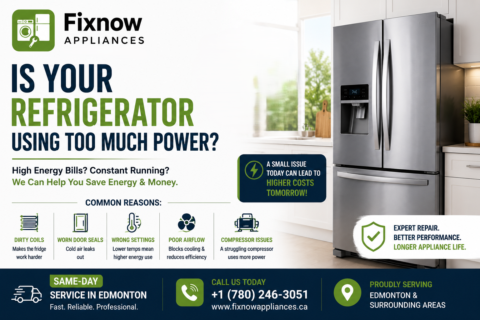 Is Your Refrigerator Using Too Much Power? Why | FixNow Appliances
